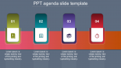 Creative PPT Agenda Slide Template Design With Four Node